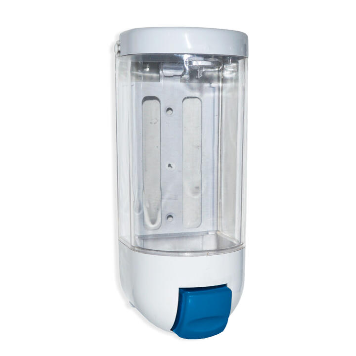 DISPENSER PARA JABON LIQUIDO ACRILICO TECLA AZUL