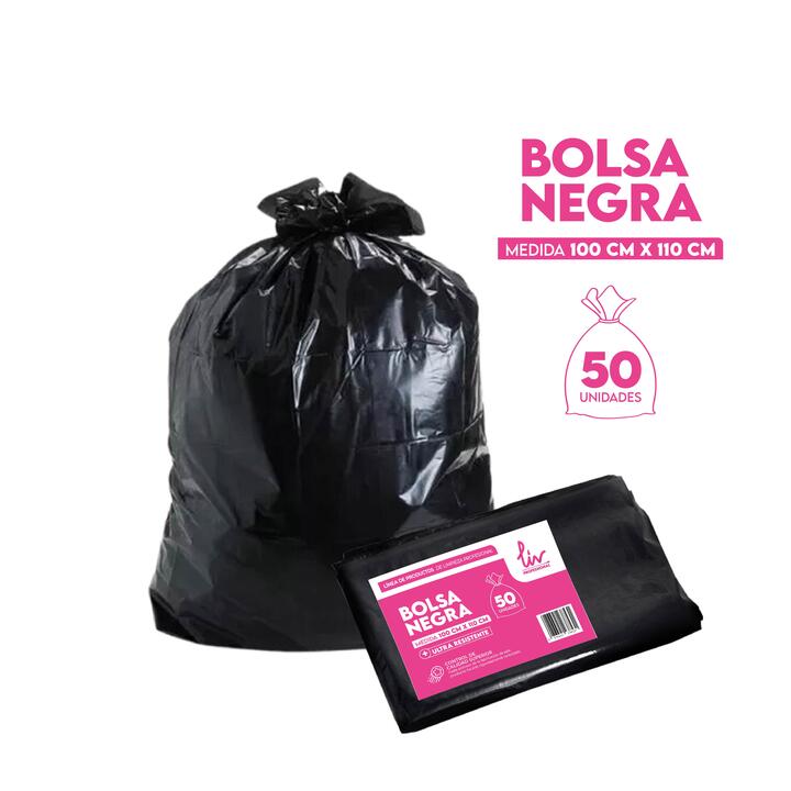 BOLSA RESIDUOS LIV NEGRA  - 100x110 CM / 50 U.