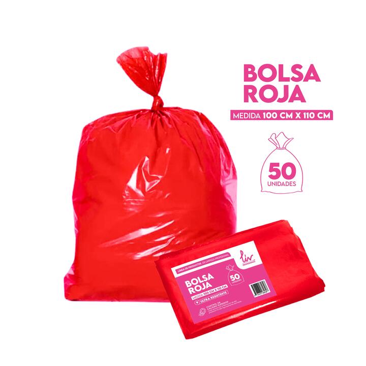 BOLSA RESIDUOS LIV ROJA - 100x110 CM / 50 U.