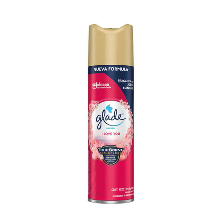 GLADE DESODORANTE DE AMBIENTES AEROSOL I LOVE YOU - 360 CC.