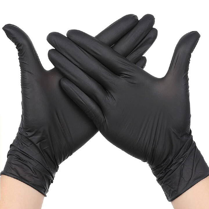 GUANTES DESCARTABLES NITRILO - NEGRO L - 100U.