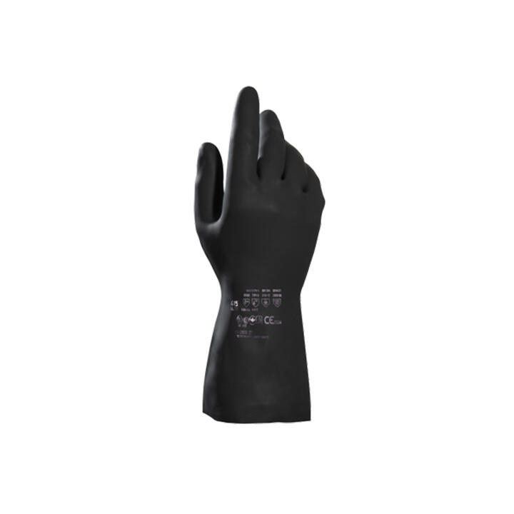 GUANTES NEGROS DE LÁTEX INDUSTRIALES Nº 8,5/9 - L