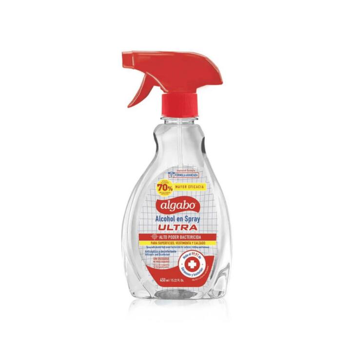 ALCOHOL EN SPRAY ULTRA 70% ALGABO - 450 ML