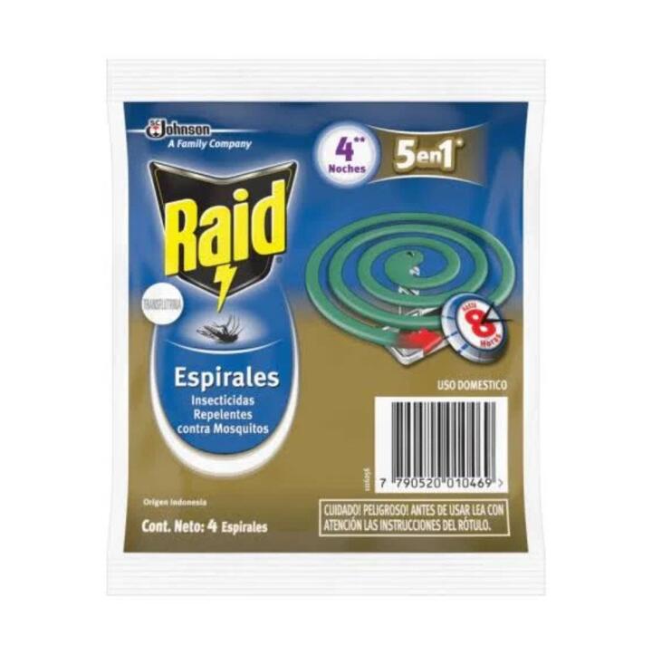 ESPIRAL REPELENTE DE MOSQUITOS RAID X4 U